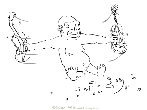 Monkey Playing Violin