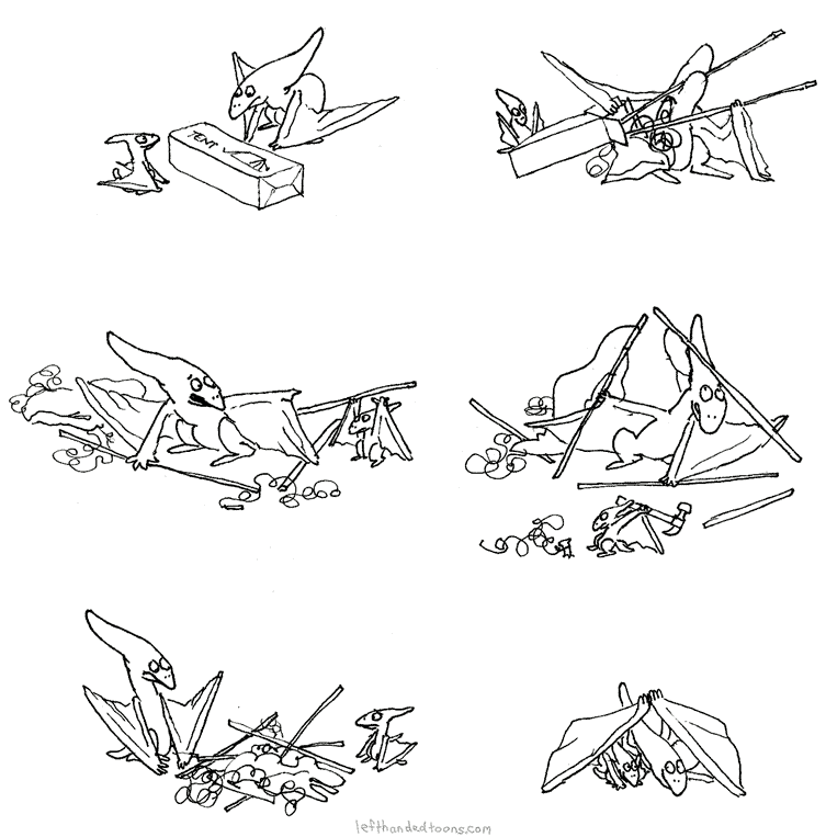 Pteranodon Builds A Tent