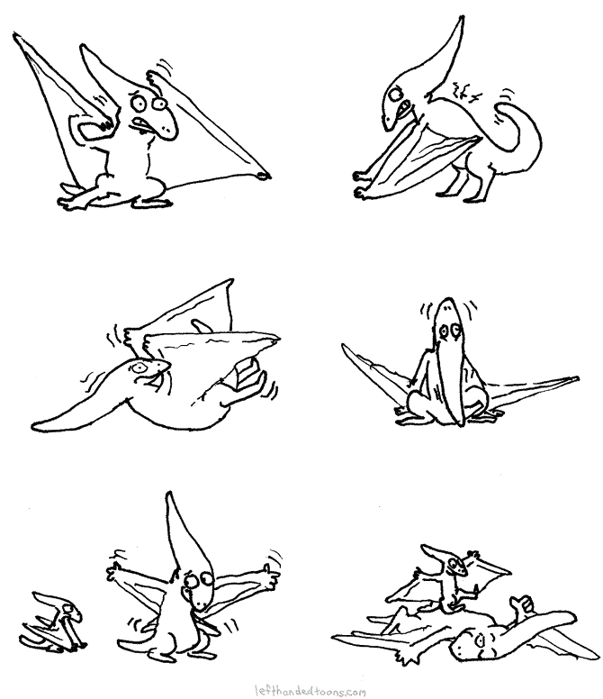 Pteranodon Scratches Her Back
