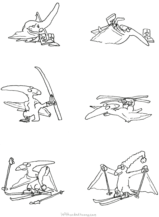 Pteranodon Goes Skiing