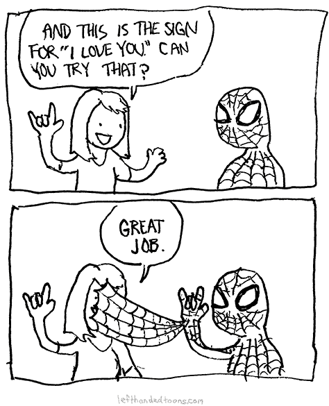 Teaching Sign Language to Spider-Man